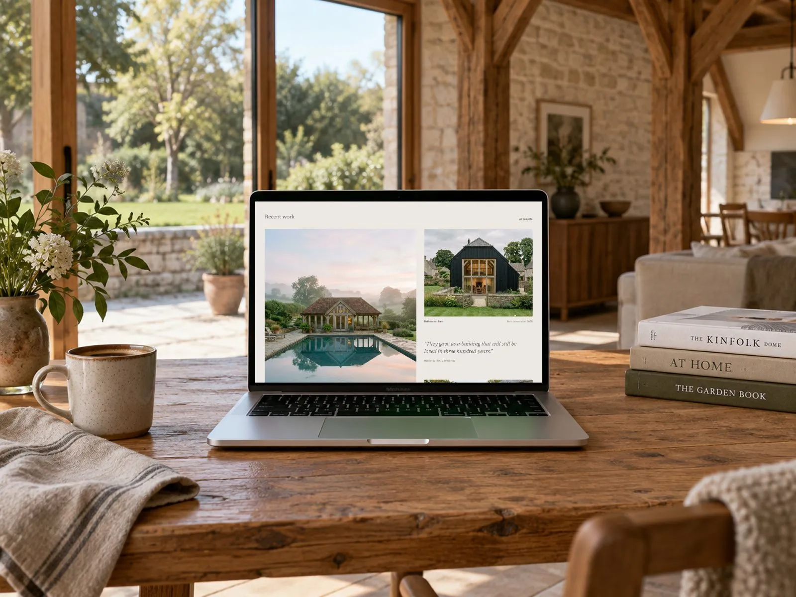 Sulis Oak website on a laptop