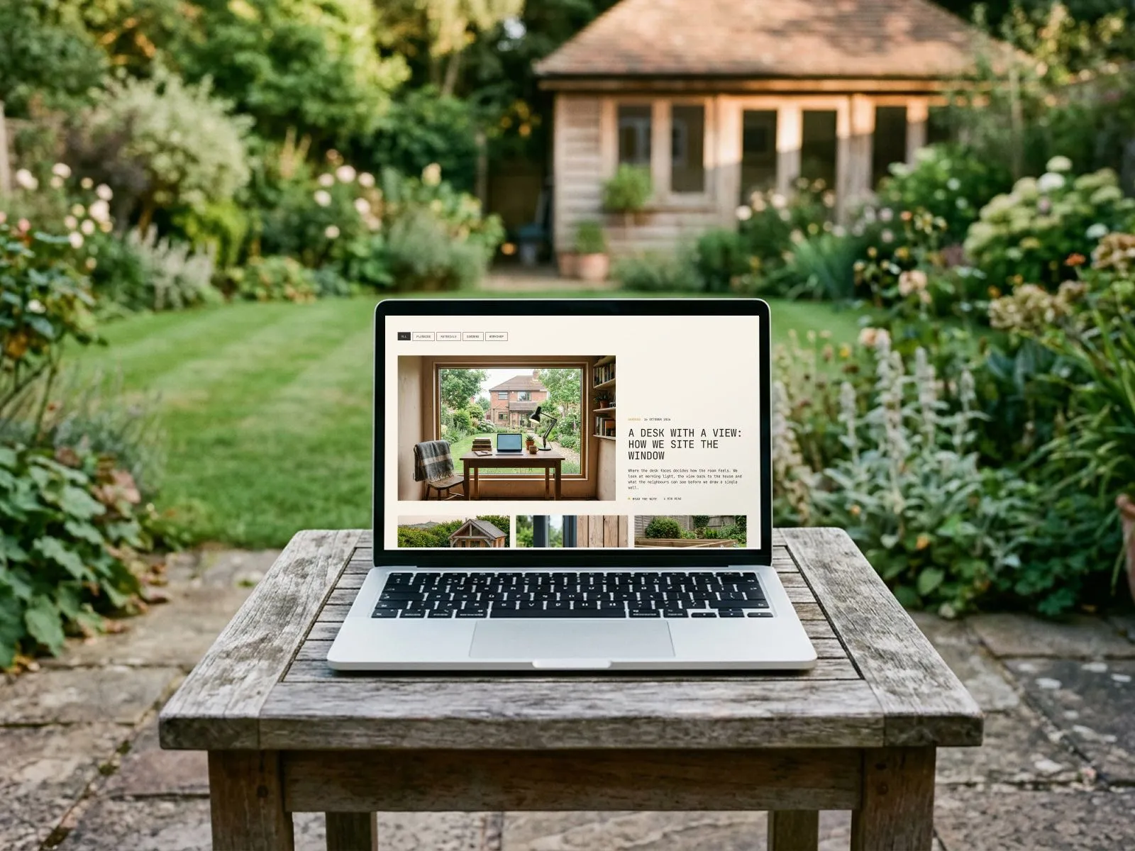 Larkmoor website on a laptop