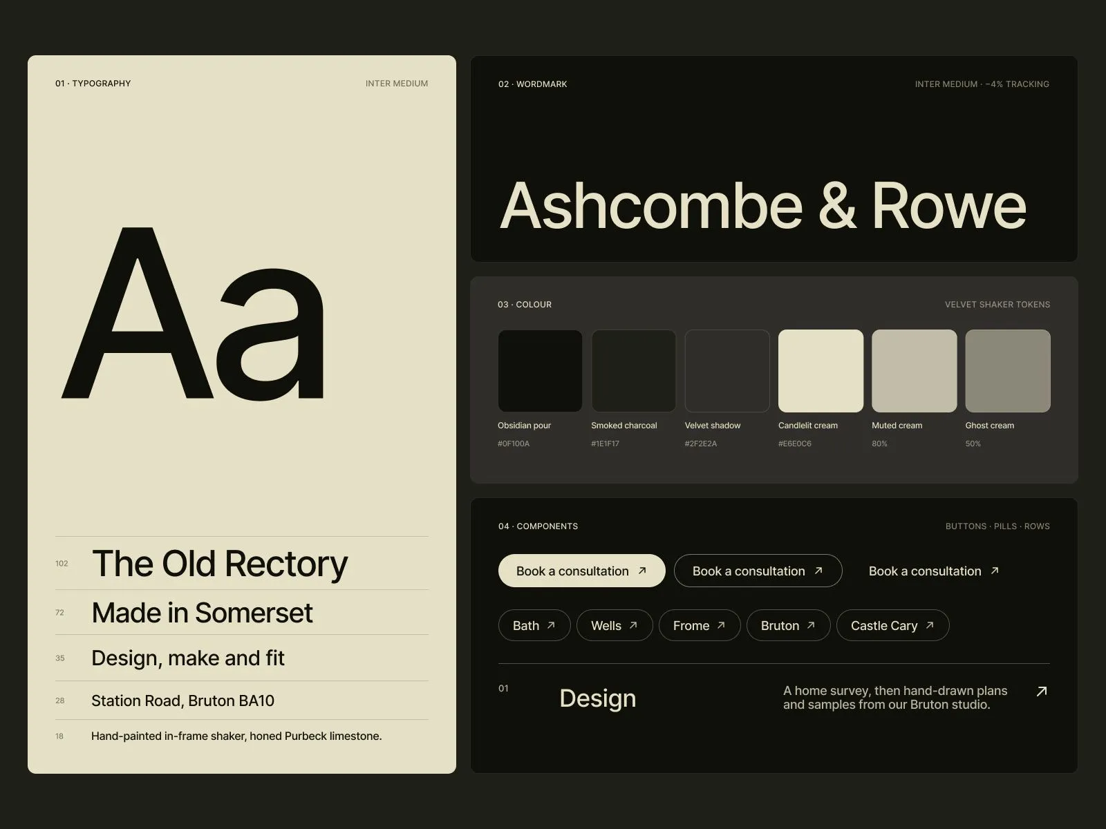 Ashcombe & Rowe brand guidelines